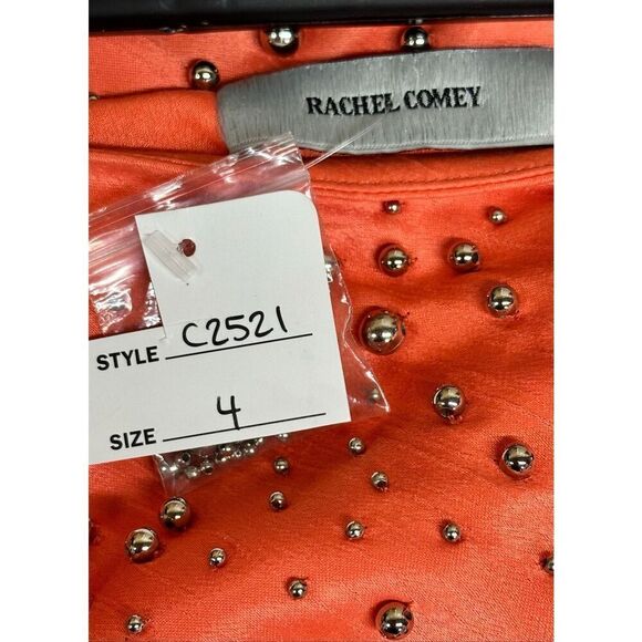 Rachel Comey Beaded Accent Mini Skirt in Orange NWT Size 4 - Picture 6 of 7